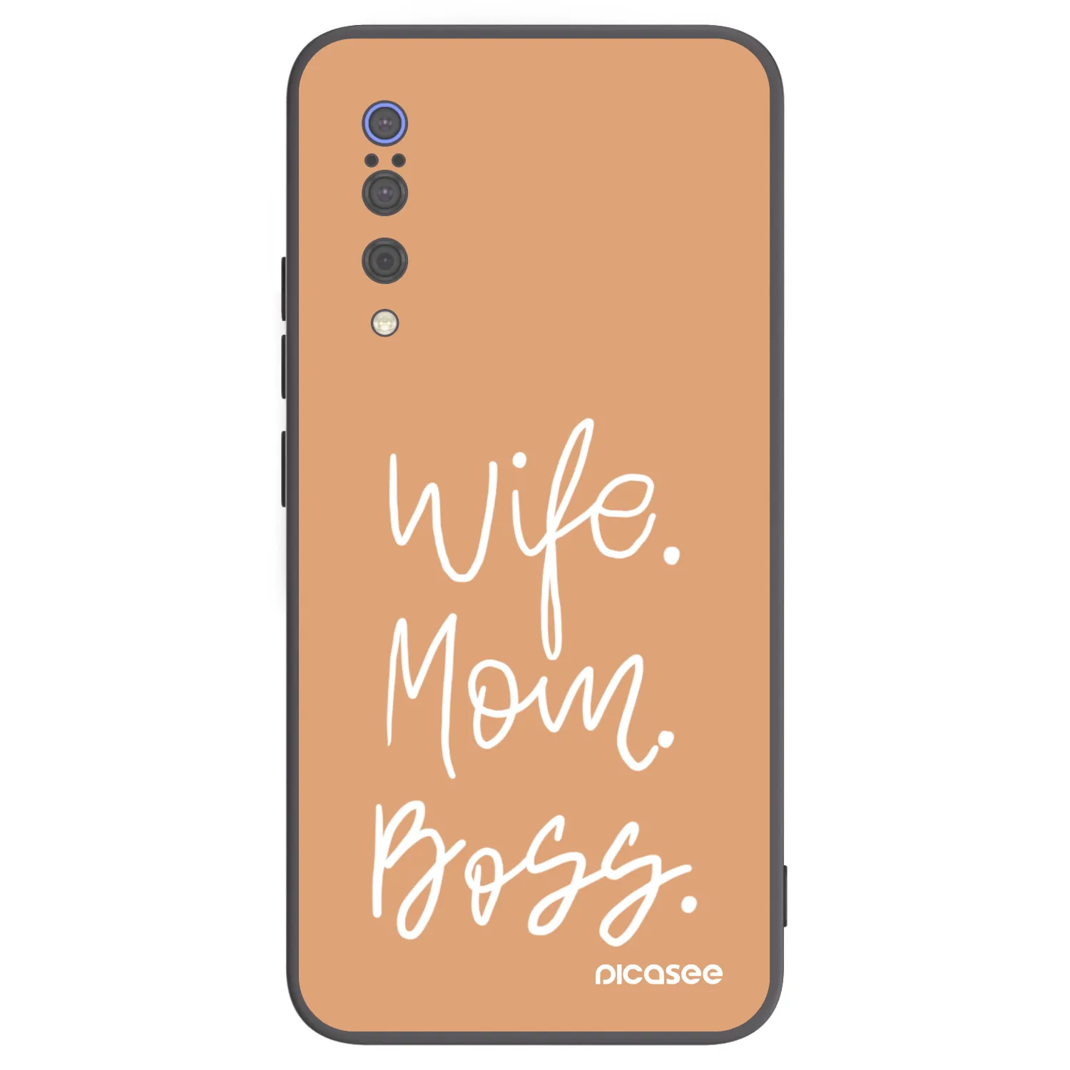 Picasee silikonowe czarne etui na Xiaomi Mi 9 - Boss Mama