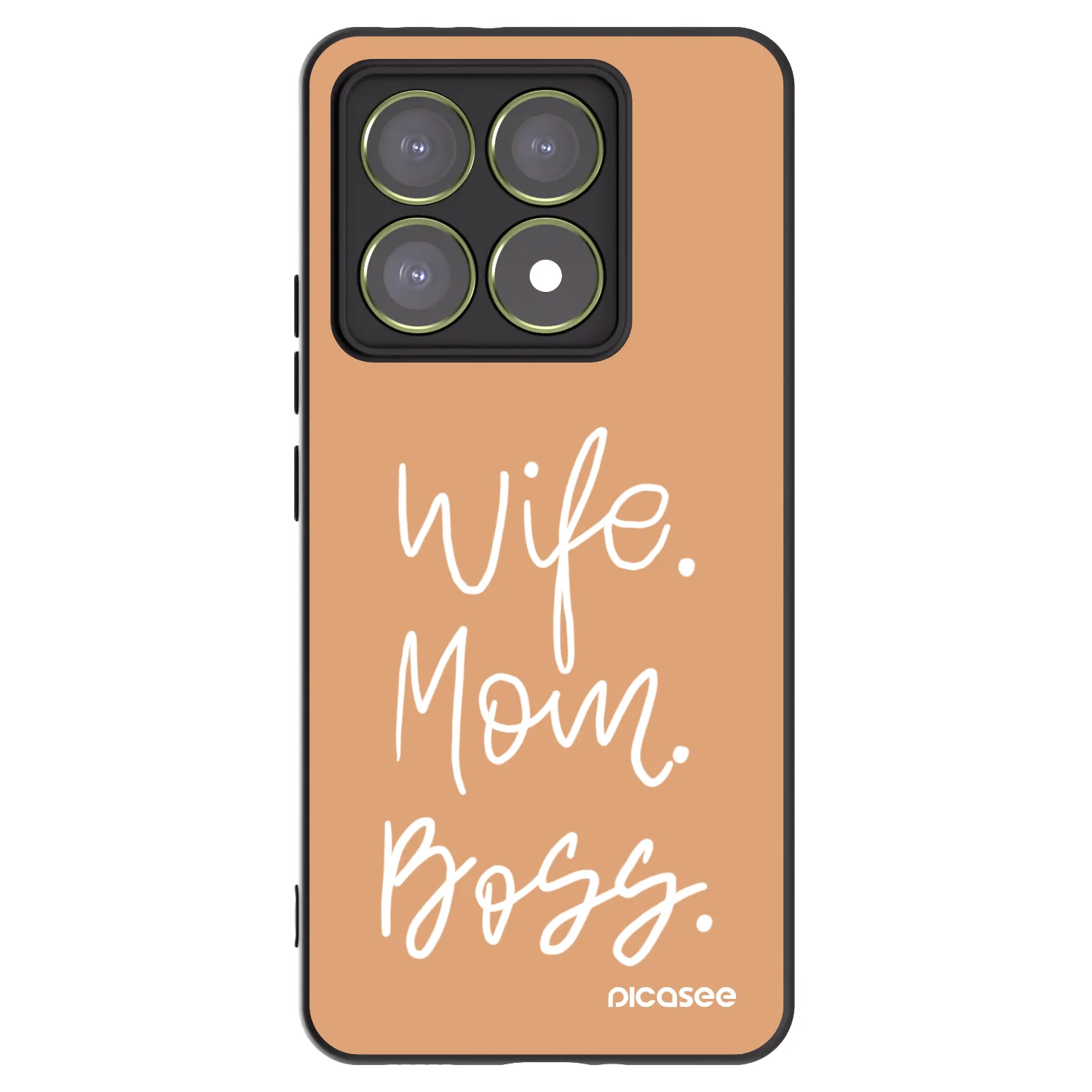 Picasee silikonowe czarne etui na Xiaomi 14T - Boss Mama