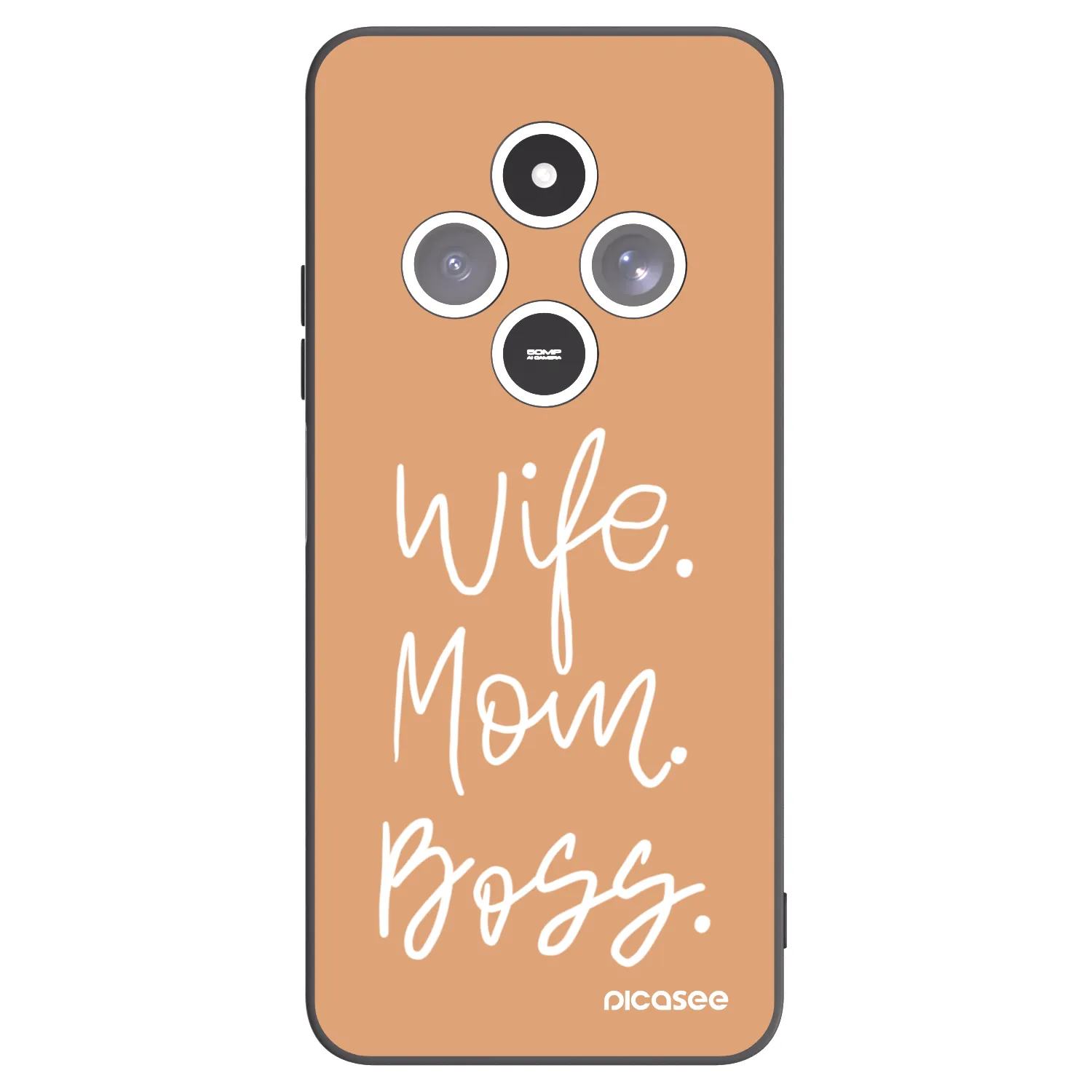 Picasee silikonowe czarne etui na Xiaomi Redmi 14C - Boss Mama
