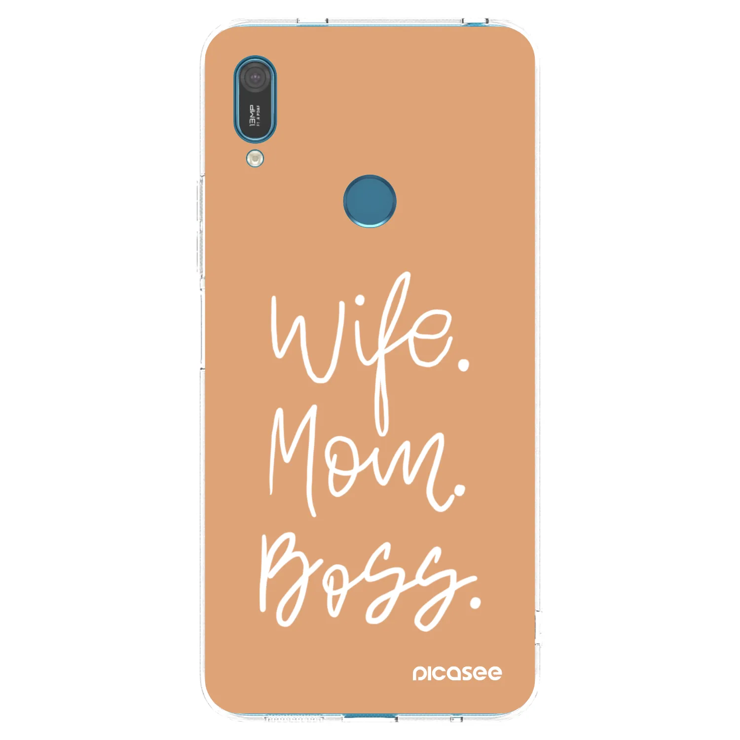 Picasee silikonowe przeźroczyste etui na Huawei Y7 2019 - Boss Mama