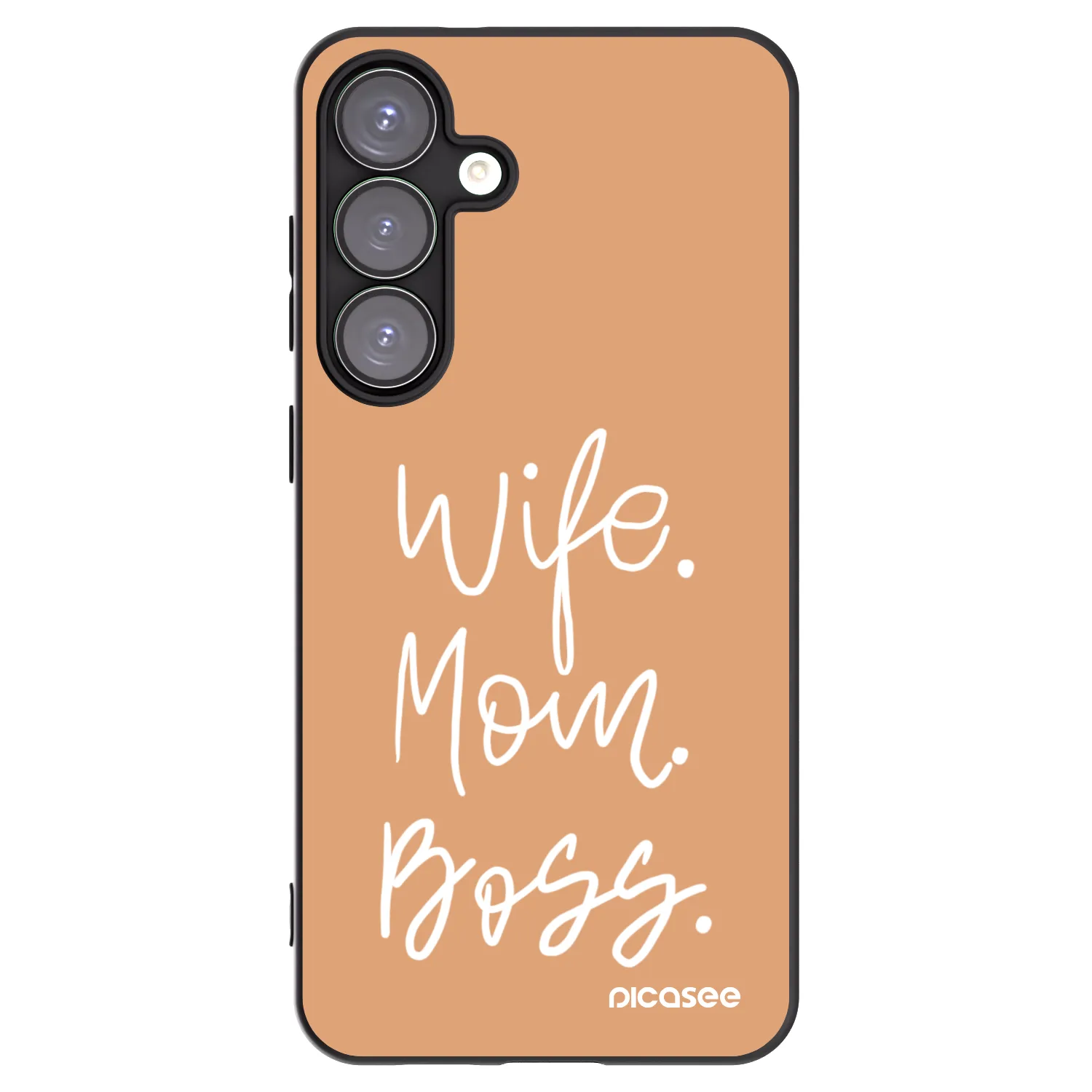 Picasee silikonowe czarne etui na Samsung Galaxy S25+ 5G - Boss Mama