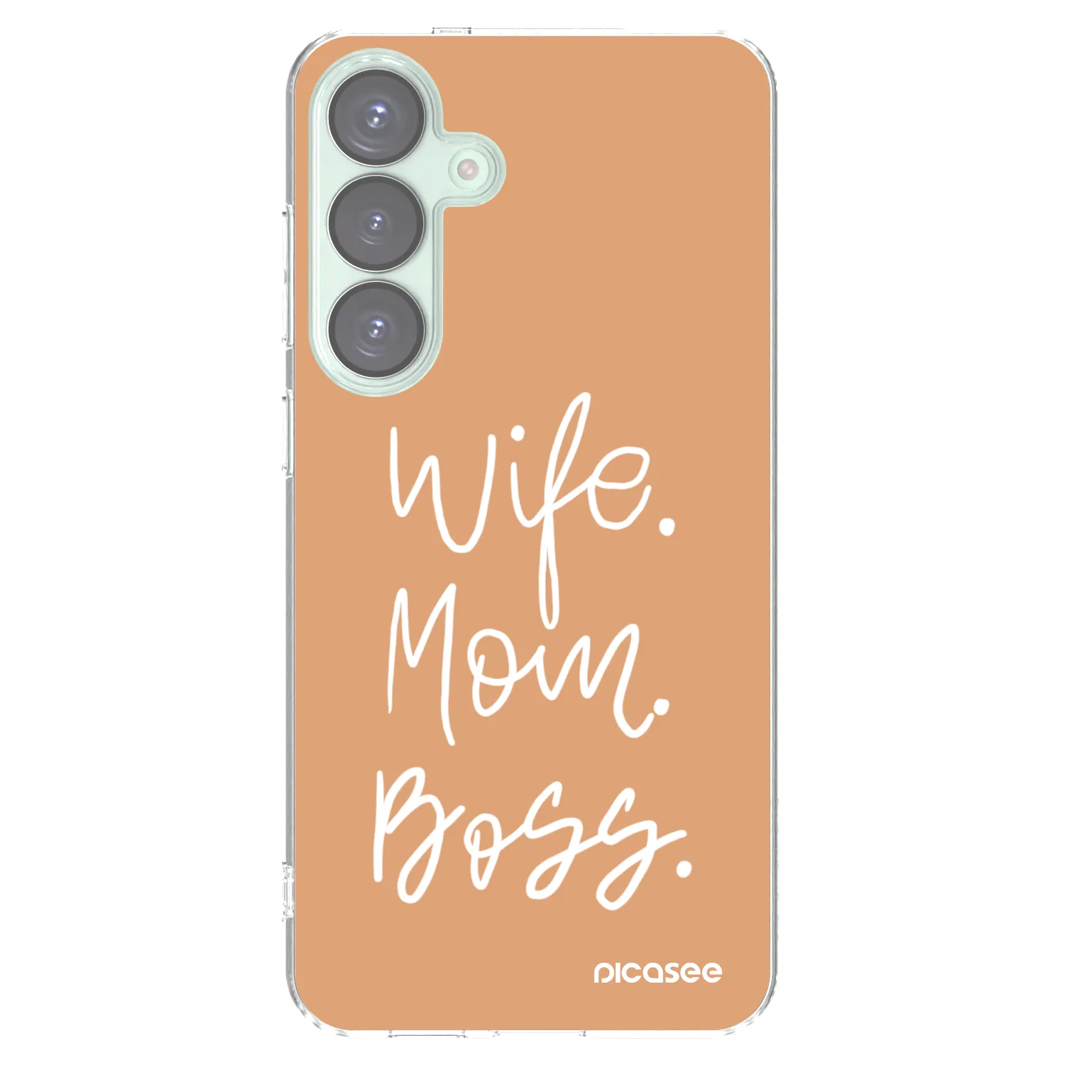 Picasee silikonowe przeźroczyste etui na Samsung Galaxy S25+ 5G - Boss Mama