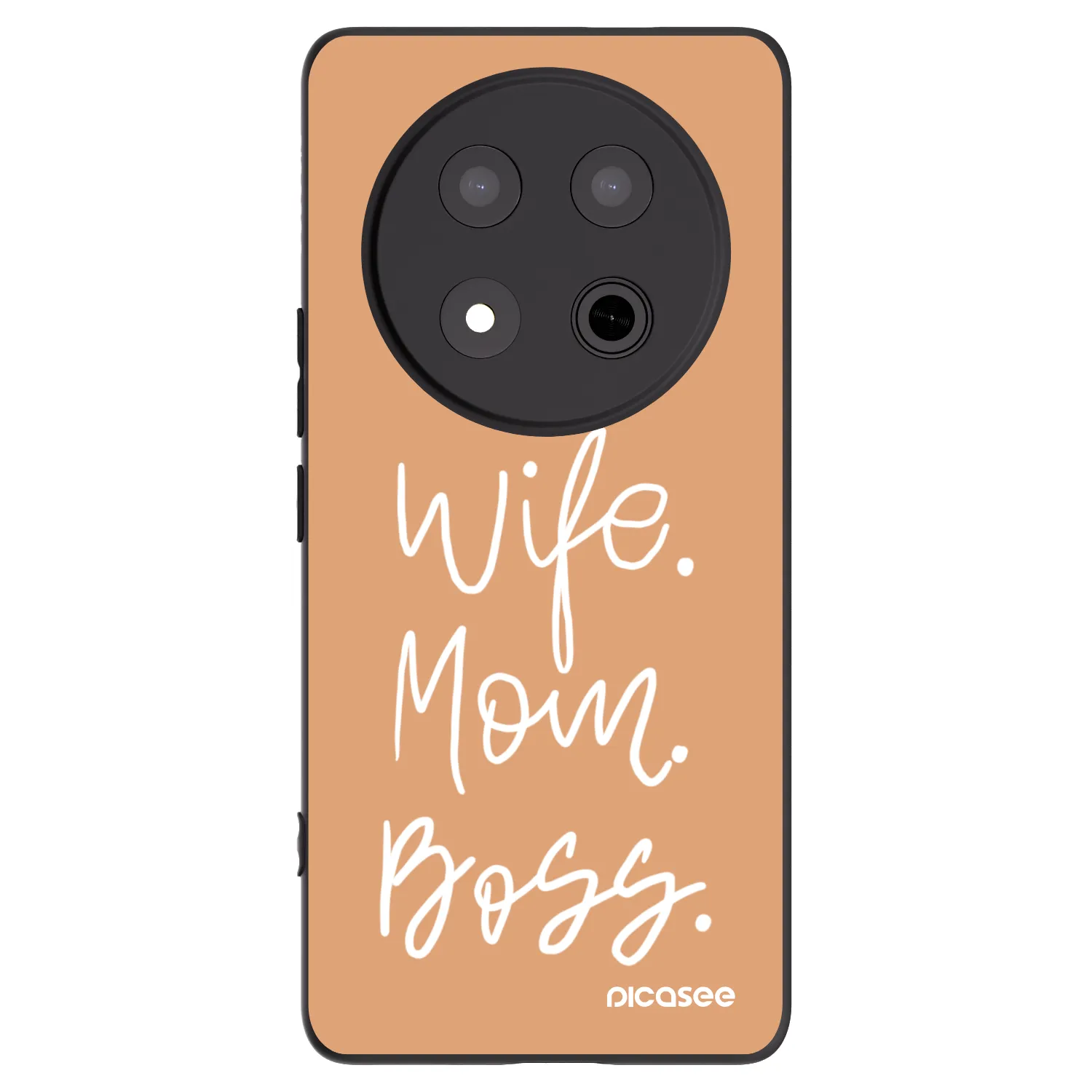 Picasee silikonowe czarne etui na Honor Magic7 Lite 5G - Boss Mama