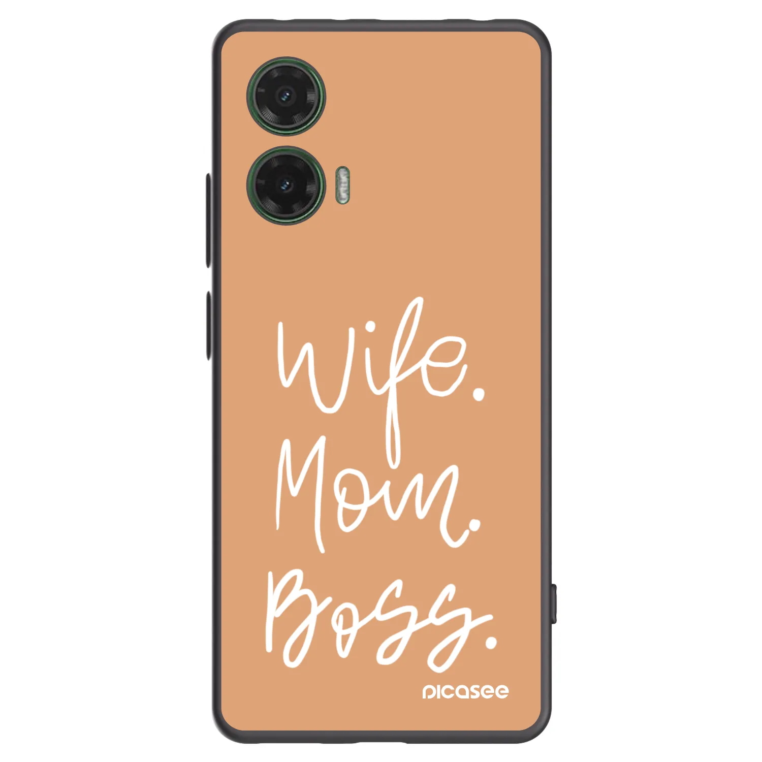 Picasee silikonowe czarne etui na Motorola Moto G35 5G - Boss Mama