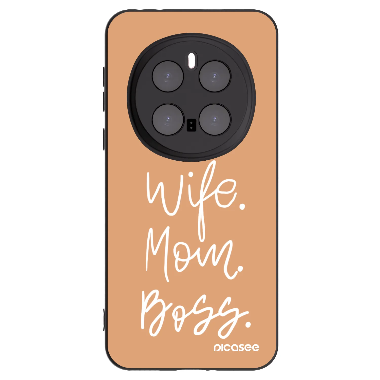 Picasee silikonowe czarne etui na Honor Magic7 Pro 5G - Boss Mama