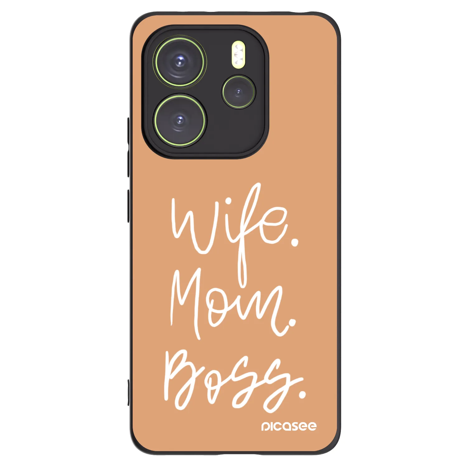 Picasee silikonowe czarne etui na Xiaomi Redmi Note 14 4G - Boss Mama