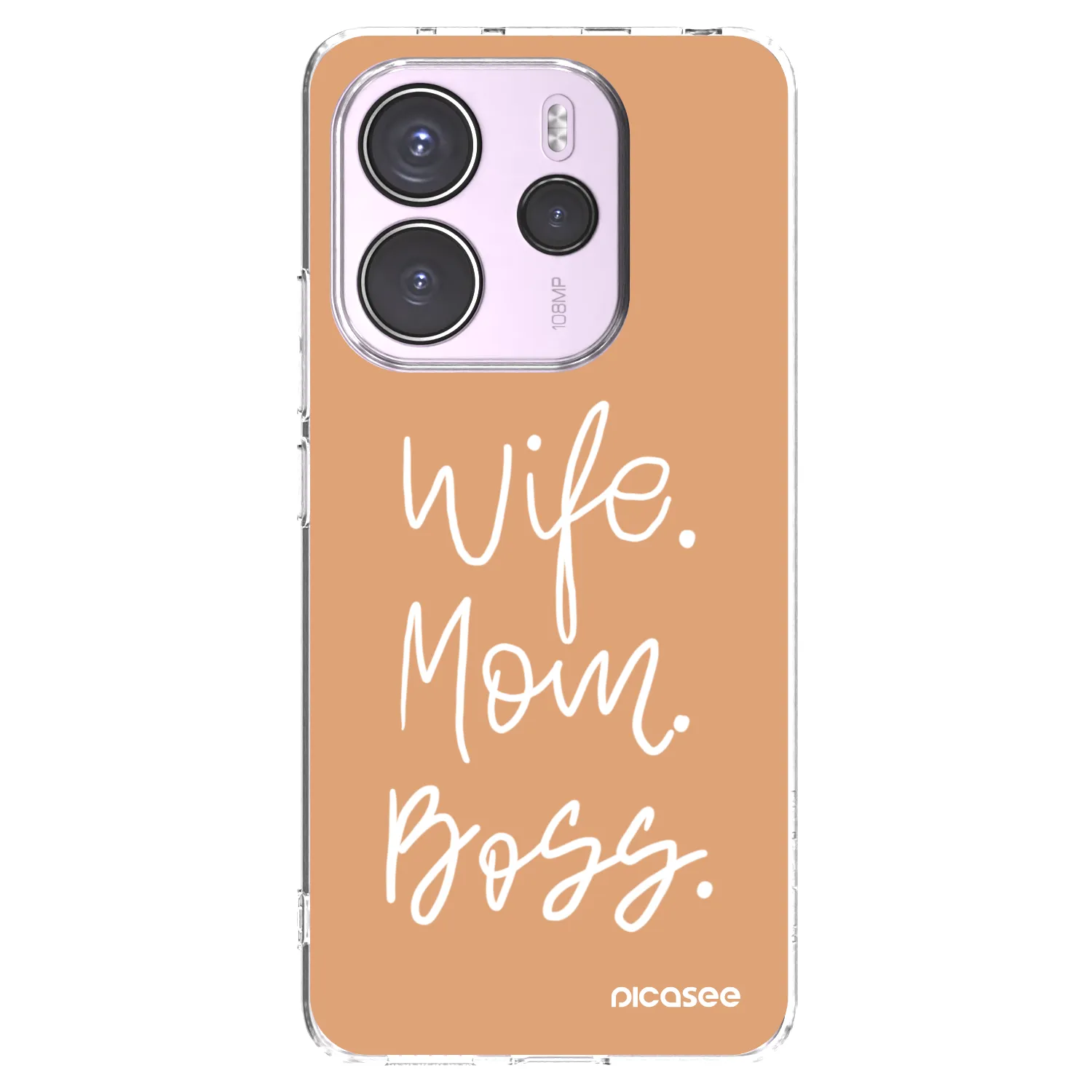 Picasee silikonowe przeźroczyste etui na Xiaomi Redmi Note 14 4G - Boss Mama