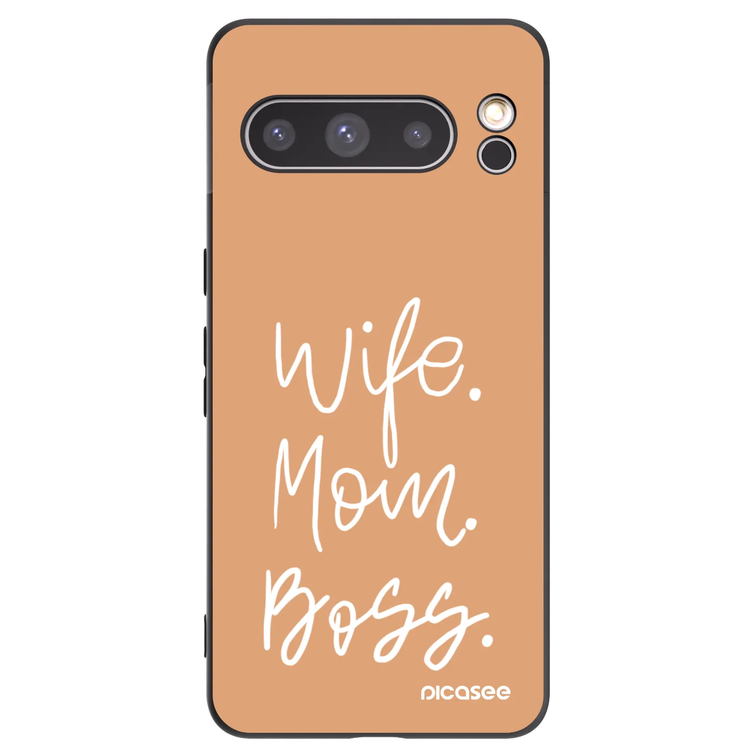Picasee silikonowe czarne etui na Google Pixel 8 Pro - Boss Mama