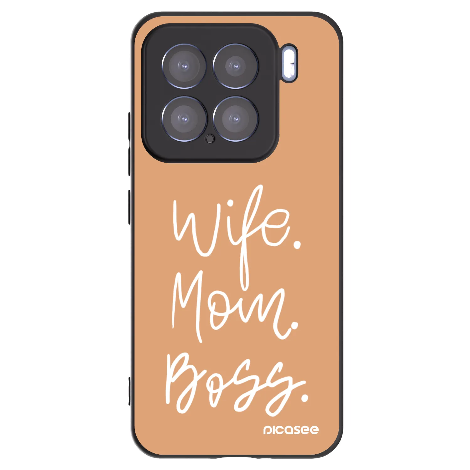Picasee silikonowe czarne etui na Xiaomi 15 - Boss Mama