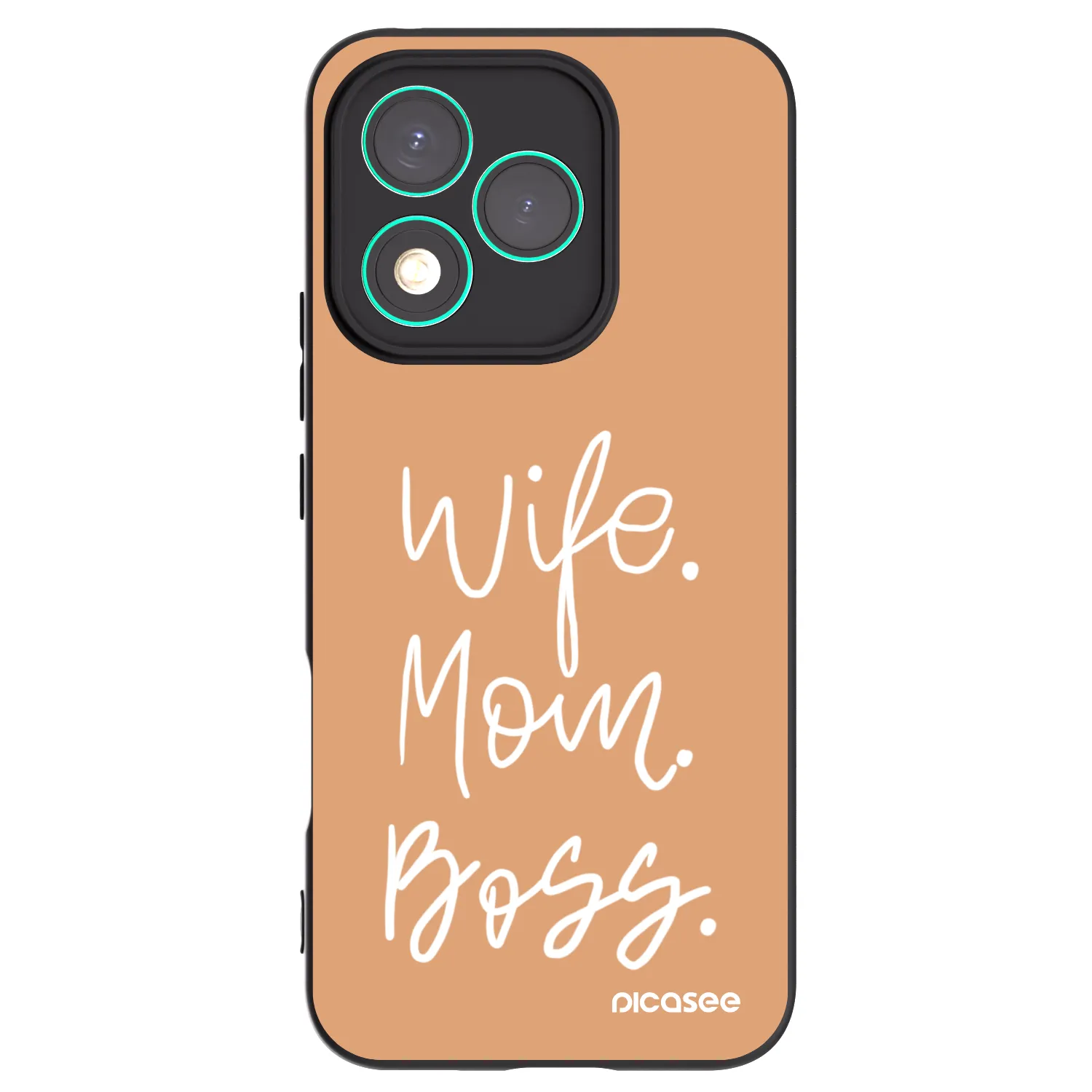 Picasee silikonowe czarne etui na Honor 400 Lite 5G - Boss Mama