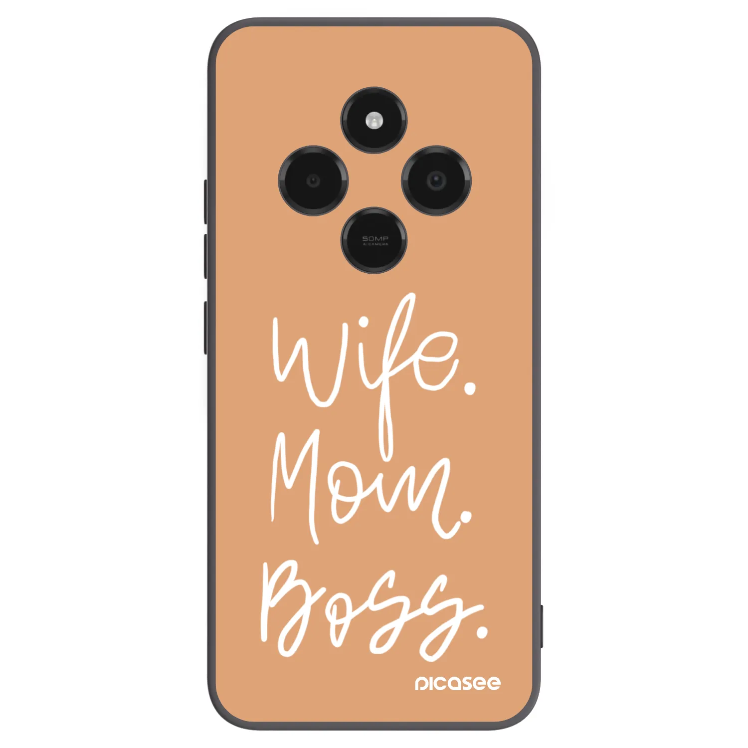 Picasee silikonowe czarne etui na Xiaomi Poco C75 - Boss Mama