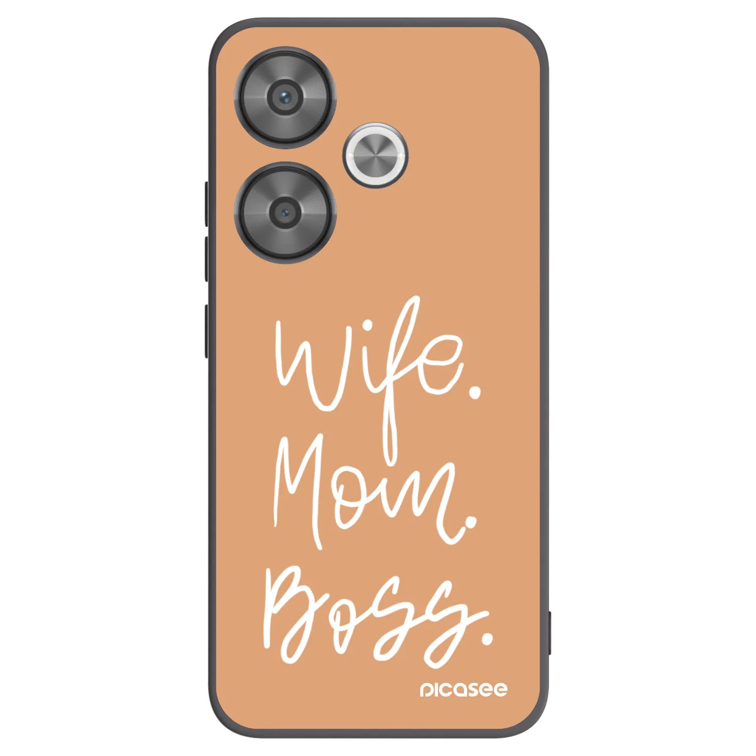 Picasee silikonowe czarne etui na Xiaomi Poco F6 - Boss Mama
