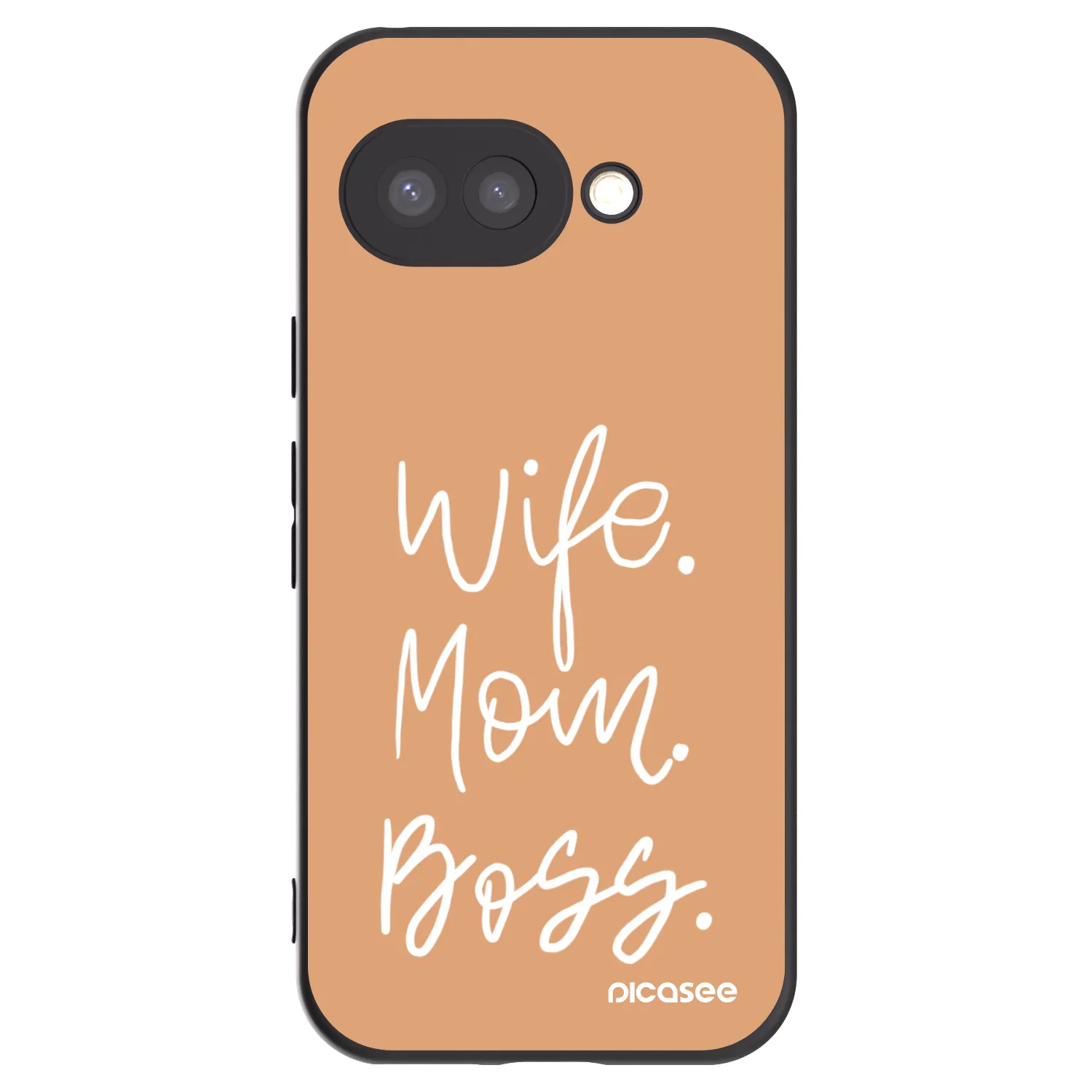 Picasee silikonowe czarne etui na Google Pixel 9a - Boss Mama