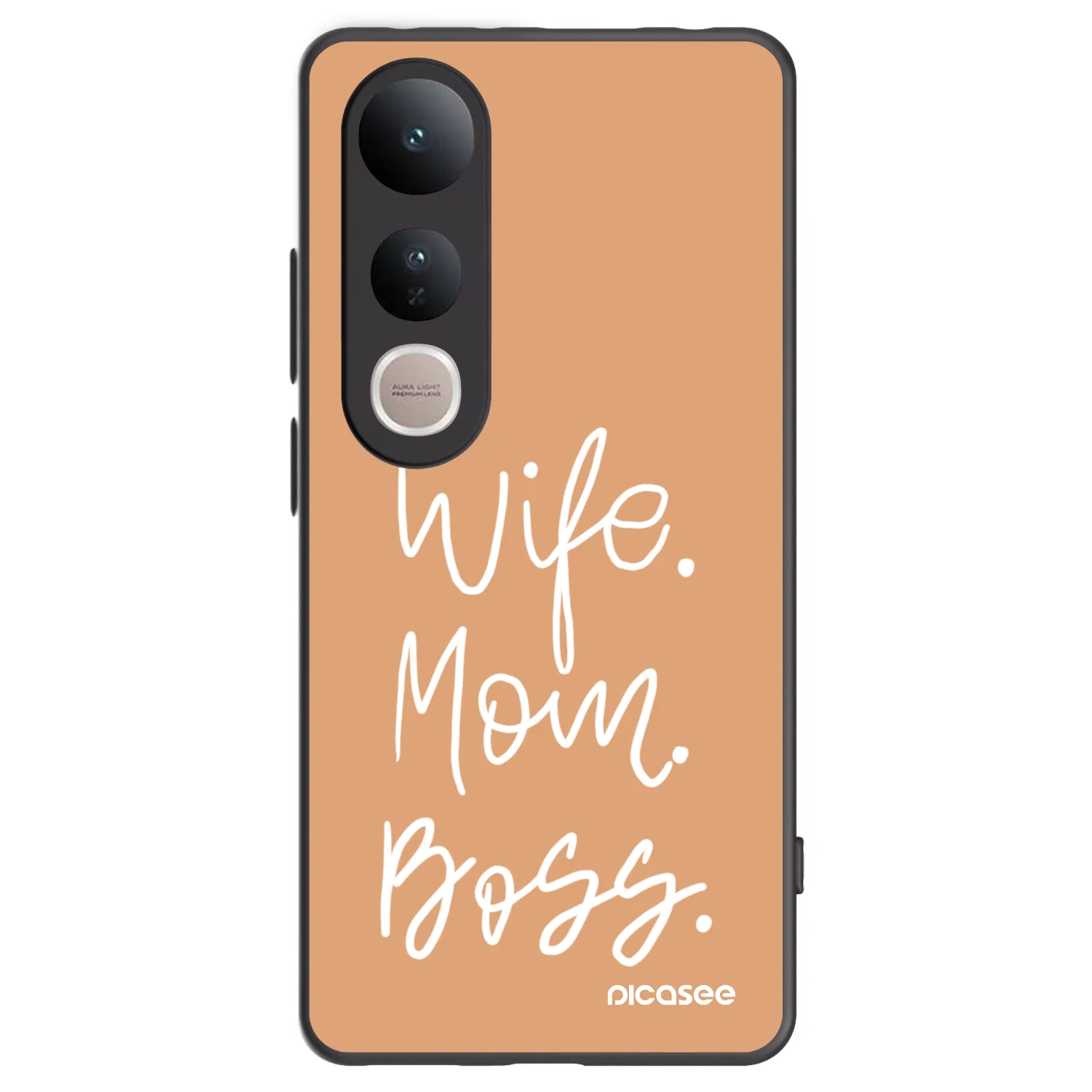 Picasee silikonowe czarne etui na Vivo V50 Lite 5G - Boss Mama