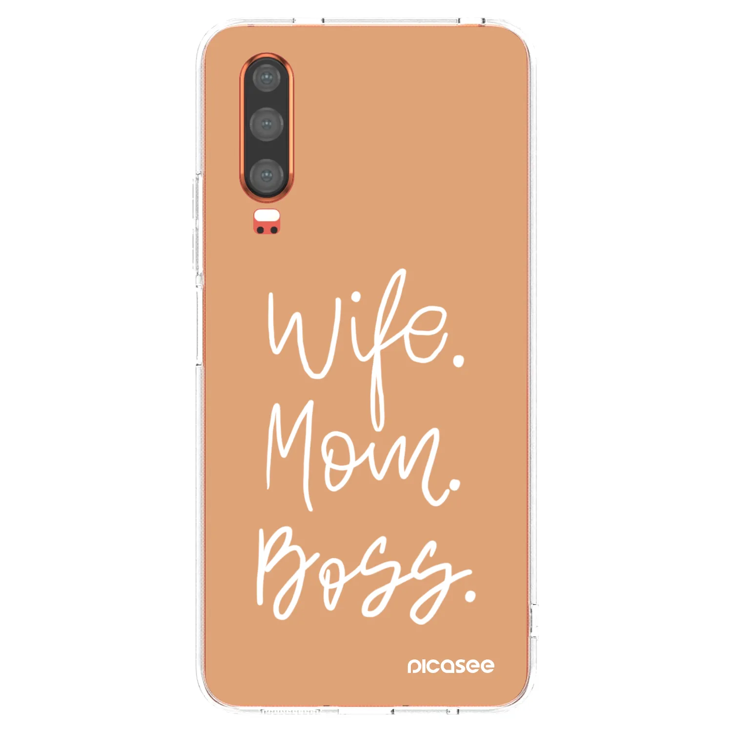 Picasee silikonowe przeźroczyste etui na Huawei P30 - Boss Mama