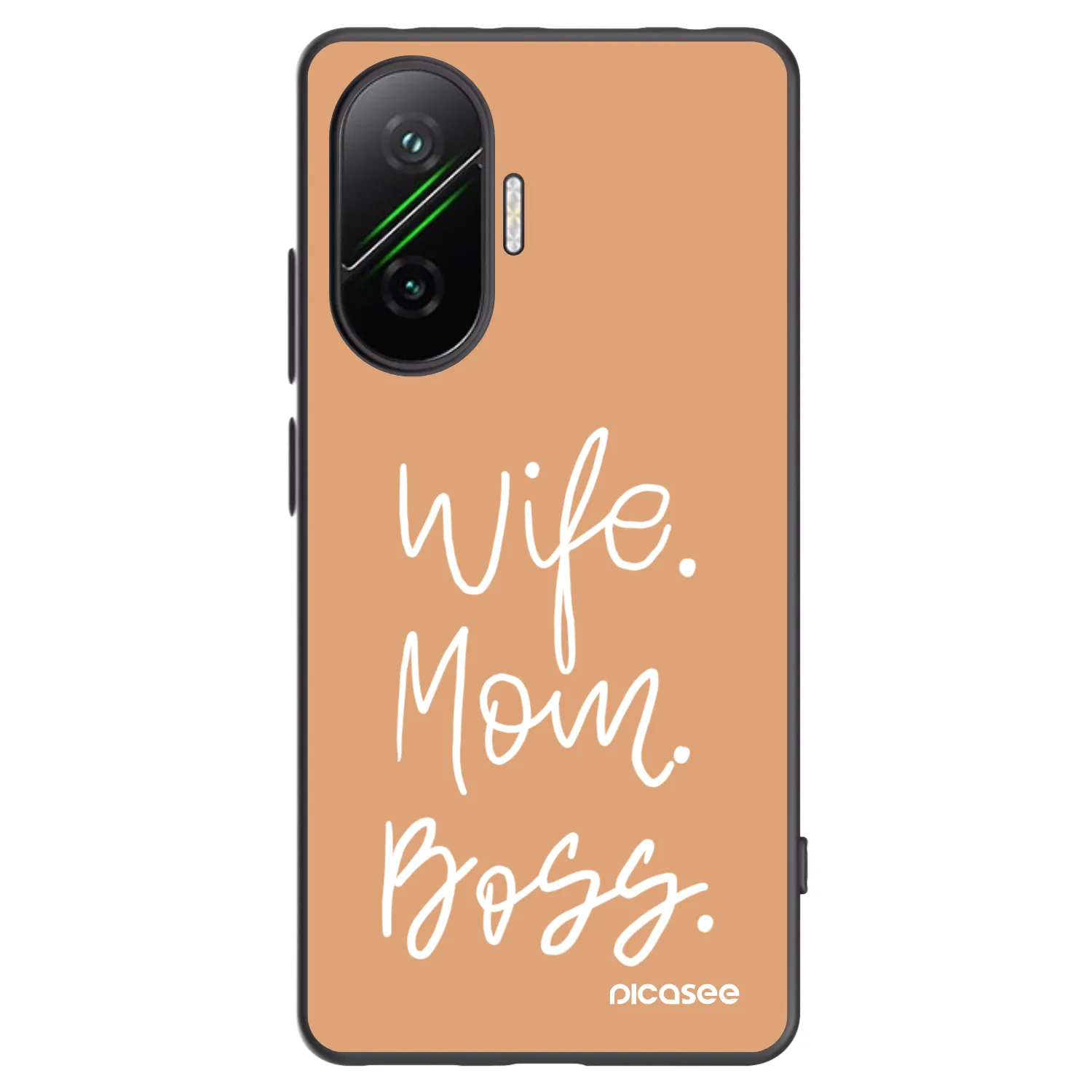 Picasee silikonowe czarne etui na Xiaomi Poco F7 Pro 5G - Boss Mama