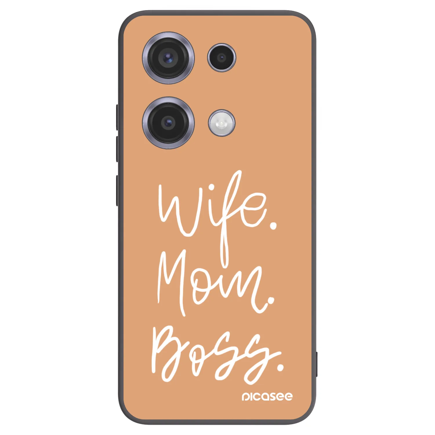 Picasee silikonowe czarne etui na Xiaomi Redmi Note 14S - Boss Mama