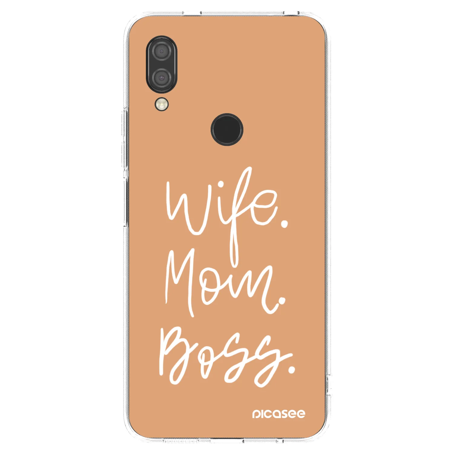 Picasee silikonowe przeźroczyste etui na Xiaomi Redmi 7 - Boss Mama