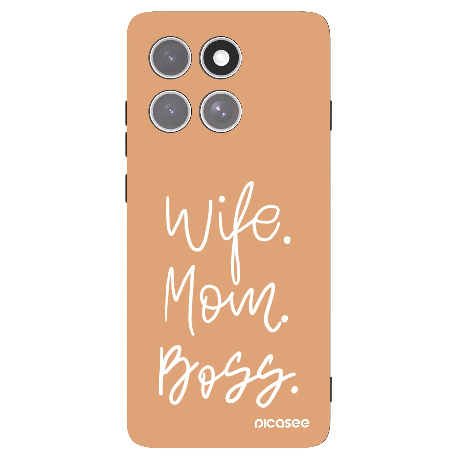 Picasee silikonowe czarne etui na Motorola Edge 60 Pro - Boss Mama