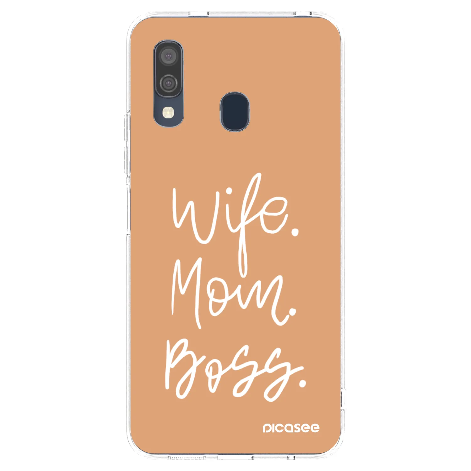Picasee silikonowe przeźroczyste etui na Samsung Galaxy A40 A405F - Boss Mama
