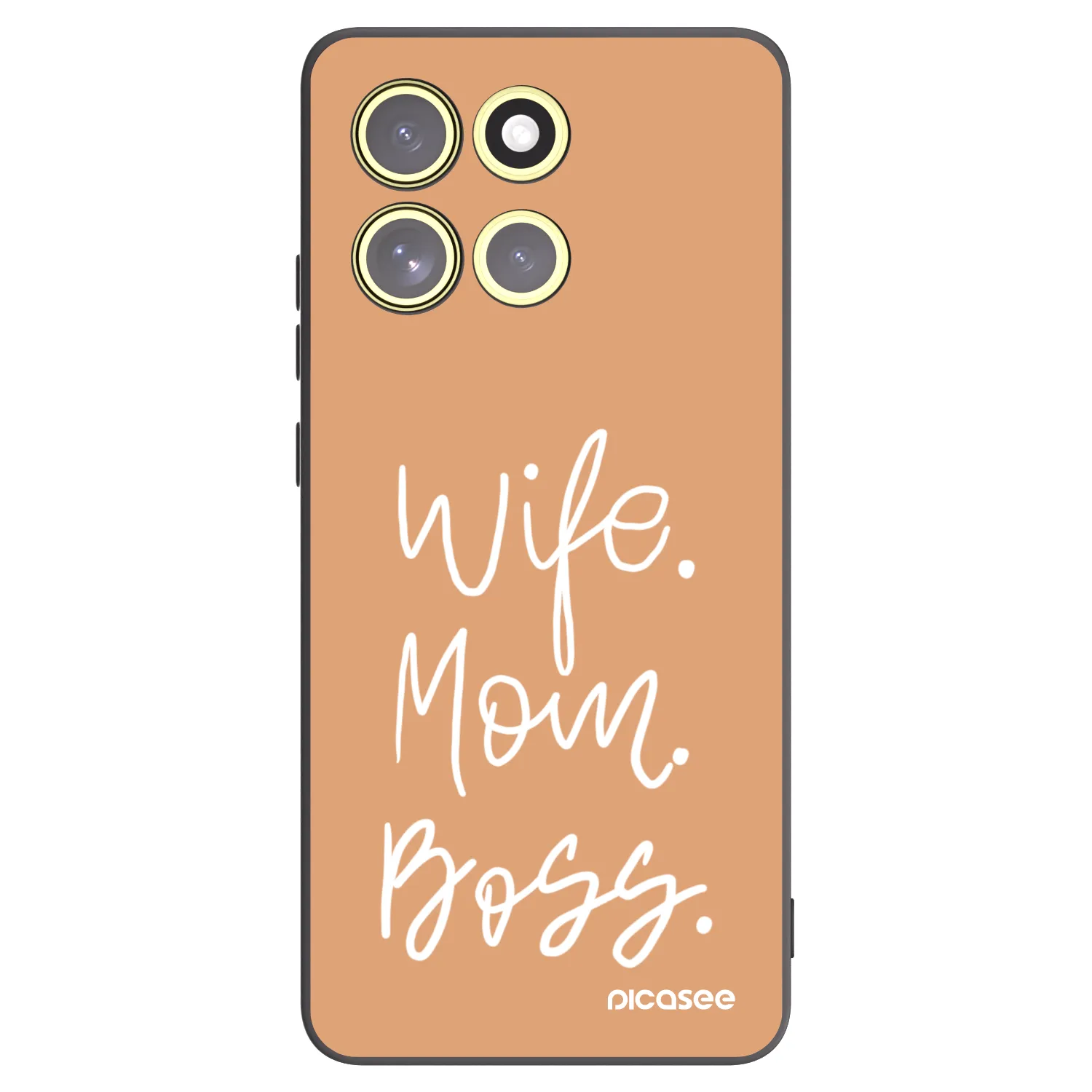 Picasee silikonowe czarne etui na Motorola Moto G86 5G - Boss Mama