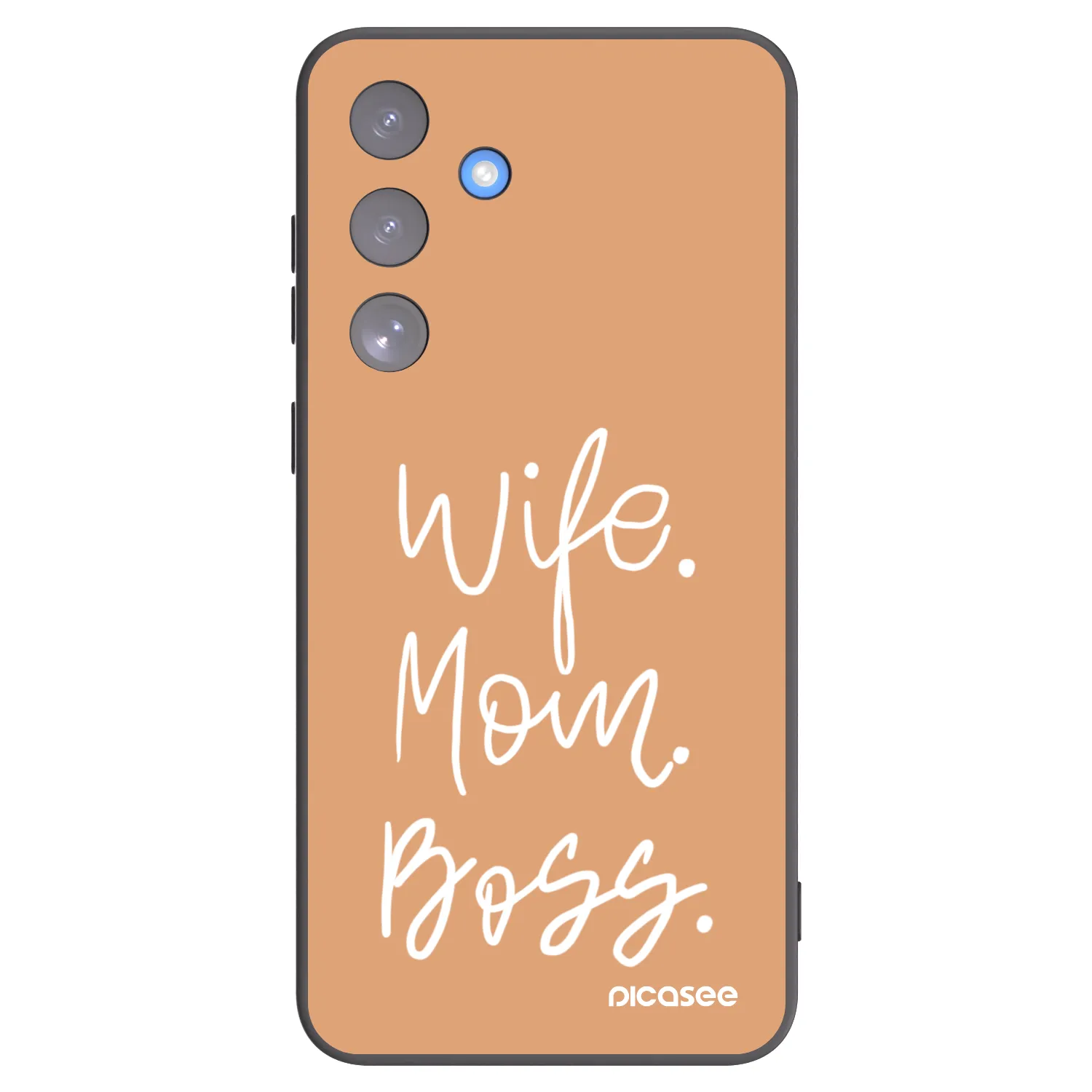 Picasee silikonowe czarne etui na Samsung Galaxy S25 FE 5G - Boss Mama