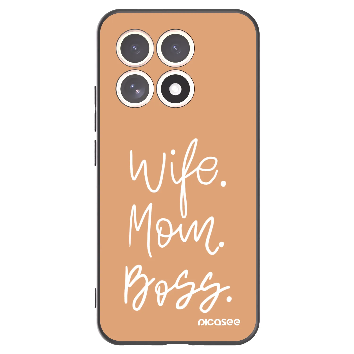 Picasee silikonowe czarne etui na Xiaomi 15T - Boss Mama