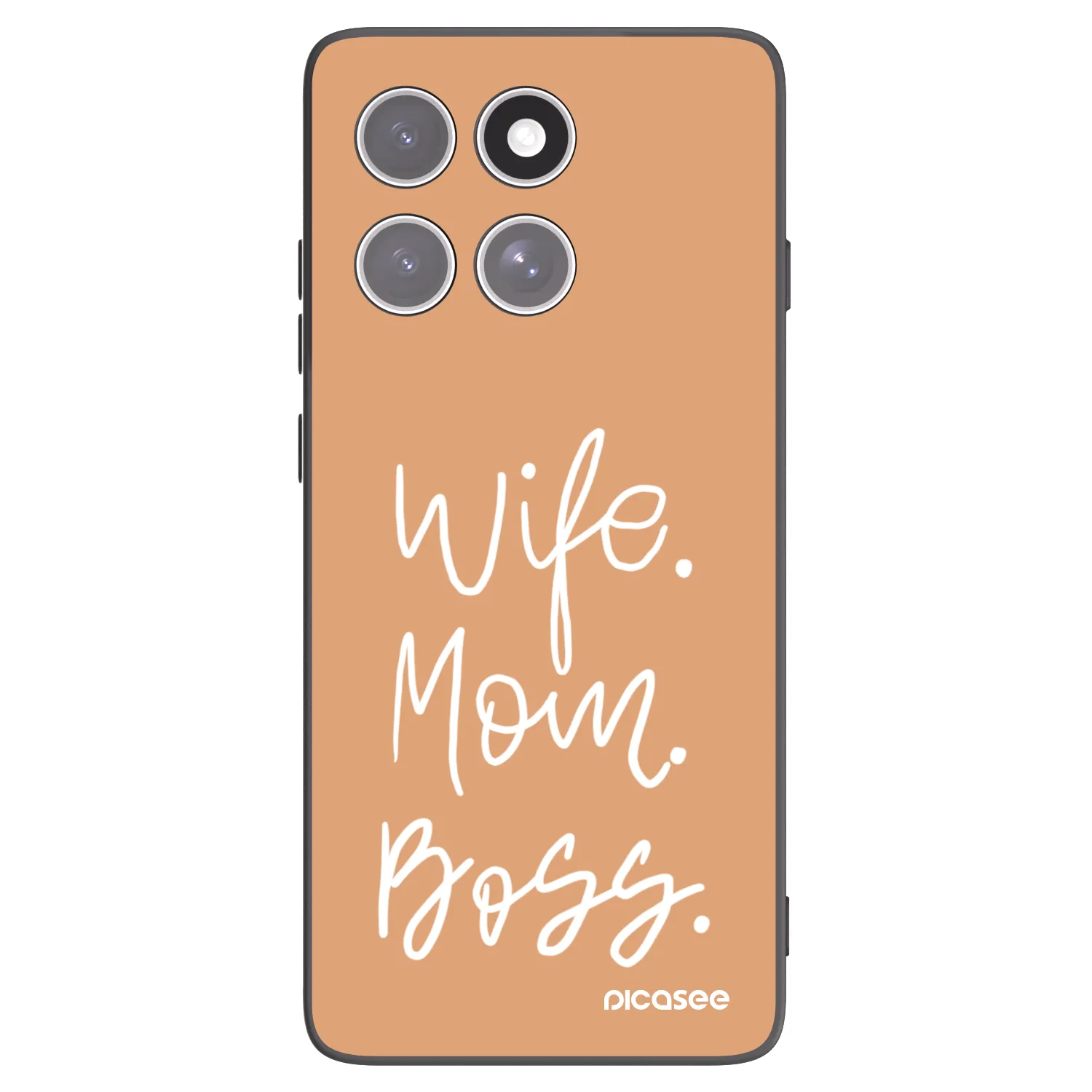 Picasee silikonowe czarne etui na Motorola Edge 60 Fusion - Boss Mama