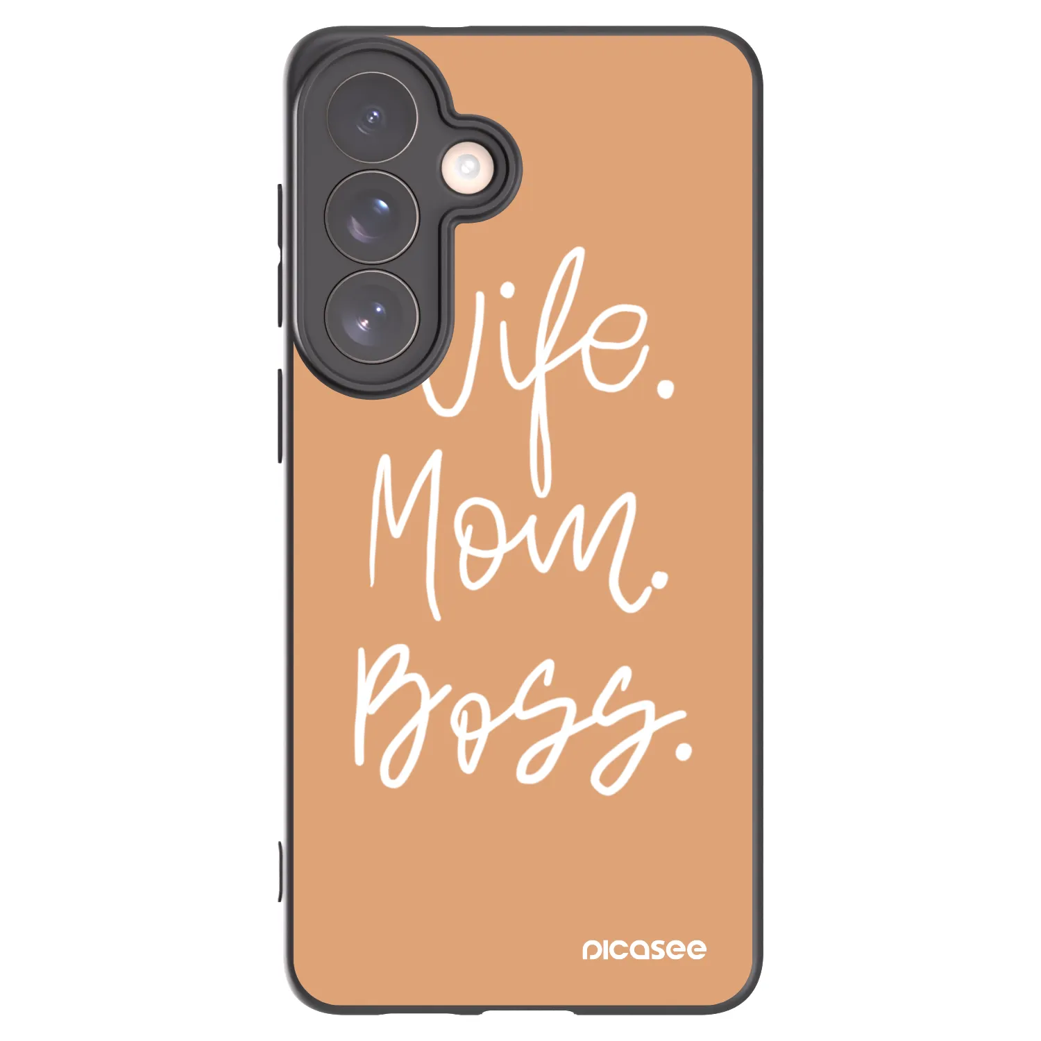 Picasee silikonowe czarne etui na Samsung Galaxy S26+ - Boss Mama