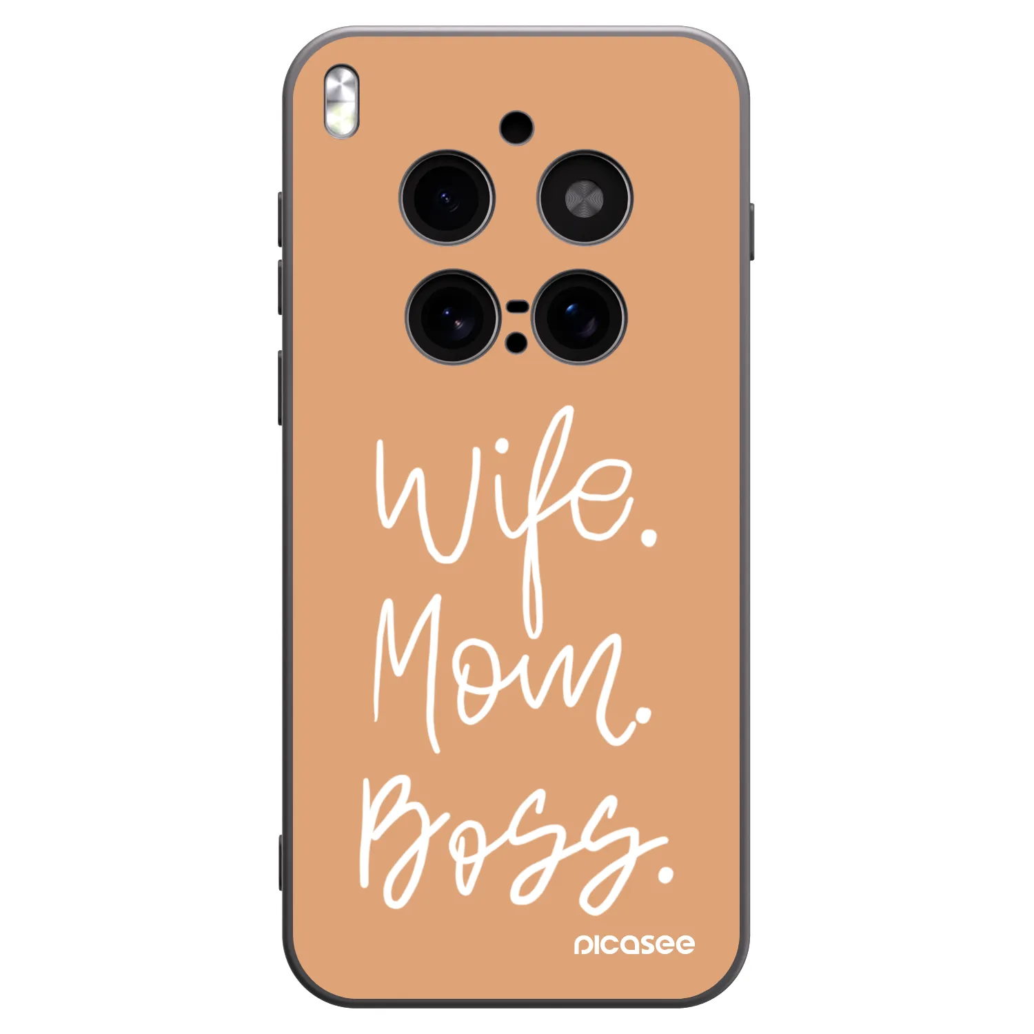 Picasee silikonowe czarne etui na Vivo X300 Pro - Boss Mama