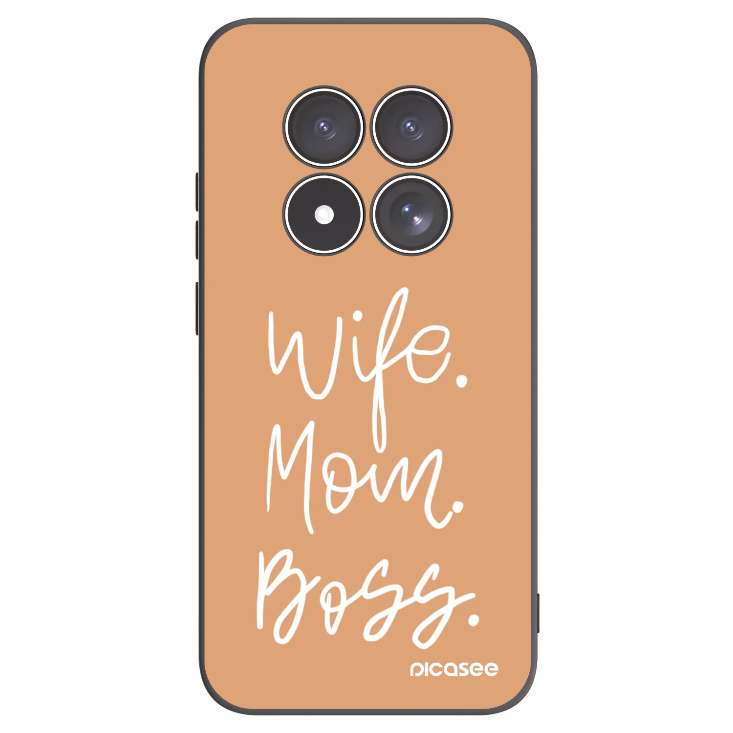 Picasee silikonowe czarne etui na Xiaomi Redmi Note 15 Pro 5G - Boss Mama