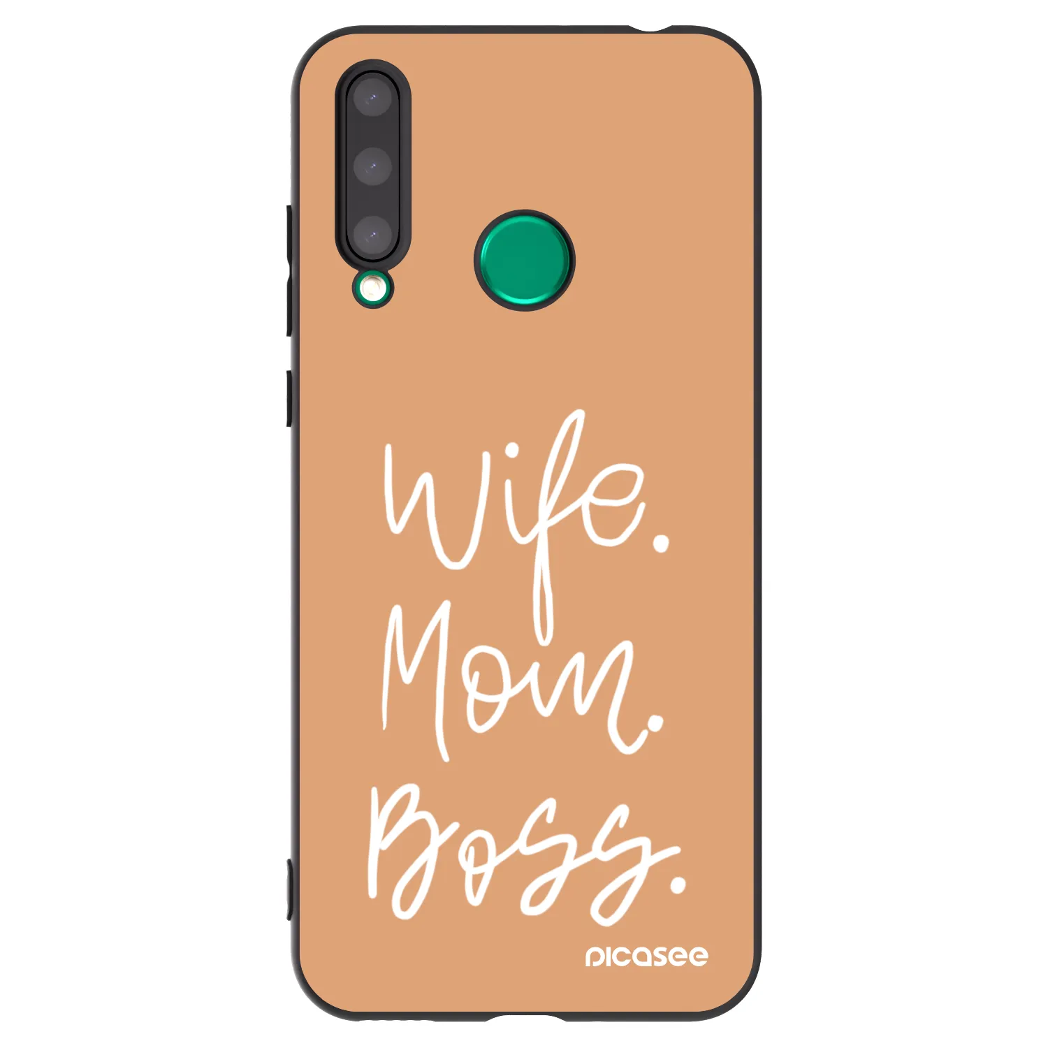 Picasee silikonowe czarne etui na Honor 20 Lite - Boss Mama