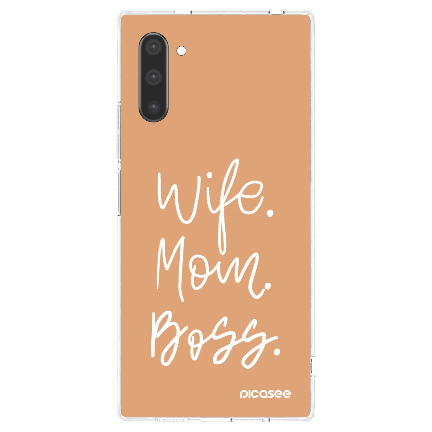 Picasee silikonowe przeźroczyste etui na Samsung Galaxy Note 10 N970F - Boss Mama