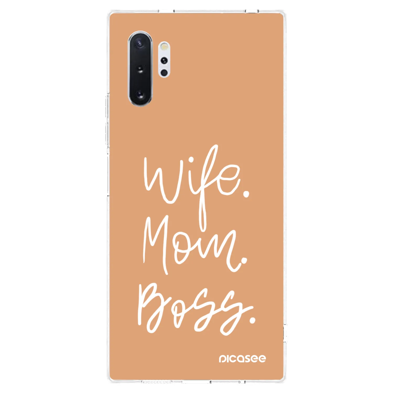 Picasee silikonowe przeźroczyste etui na Samsung Galaxy Note 10+ N975F - Boss Mama
