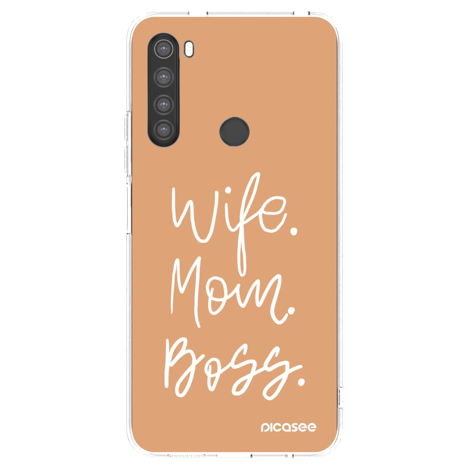 Picasee silikonowe przeźroczyste etui na Xiaomi Redmi Note 8 - Boss Mama