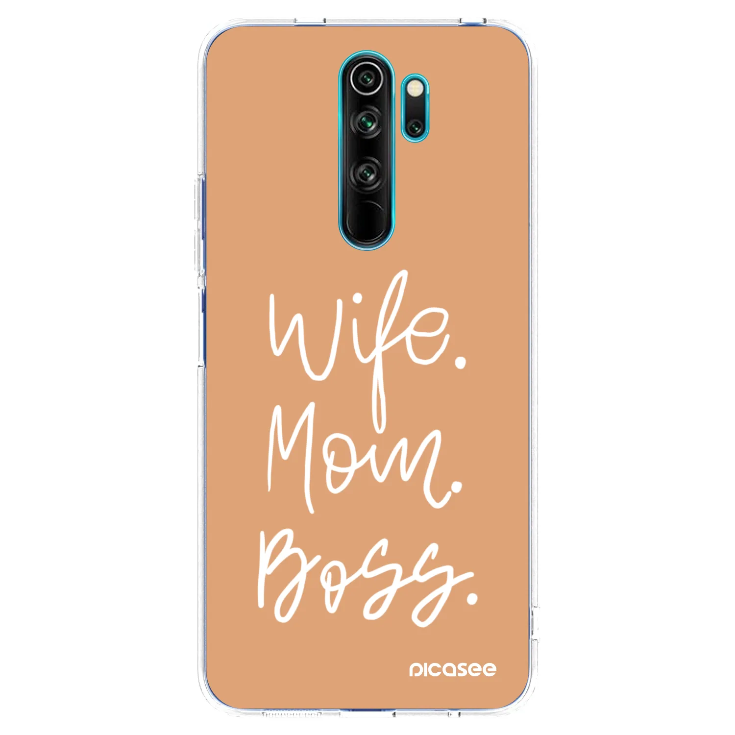 Picasee silikonowe przeźroczyste etui na Xiaomi Redmi Note 8 Pro - Boss Mama