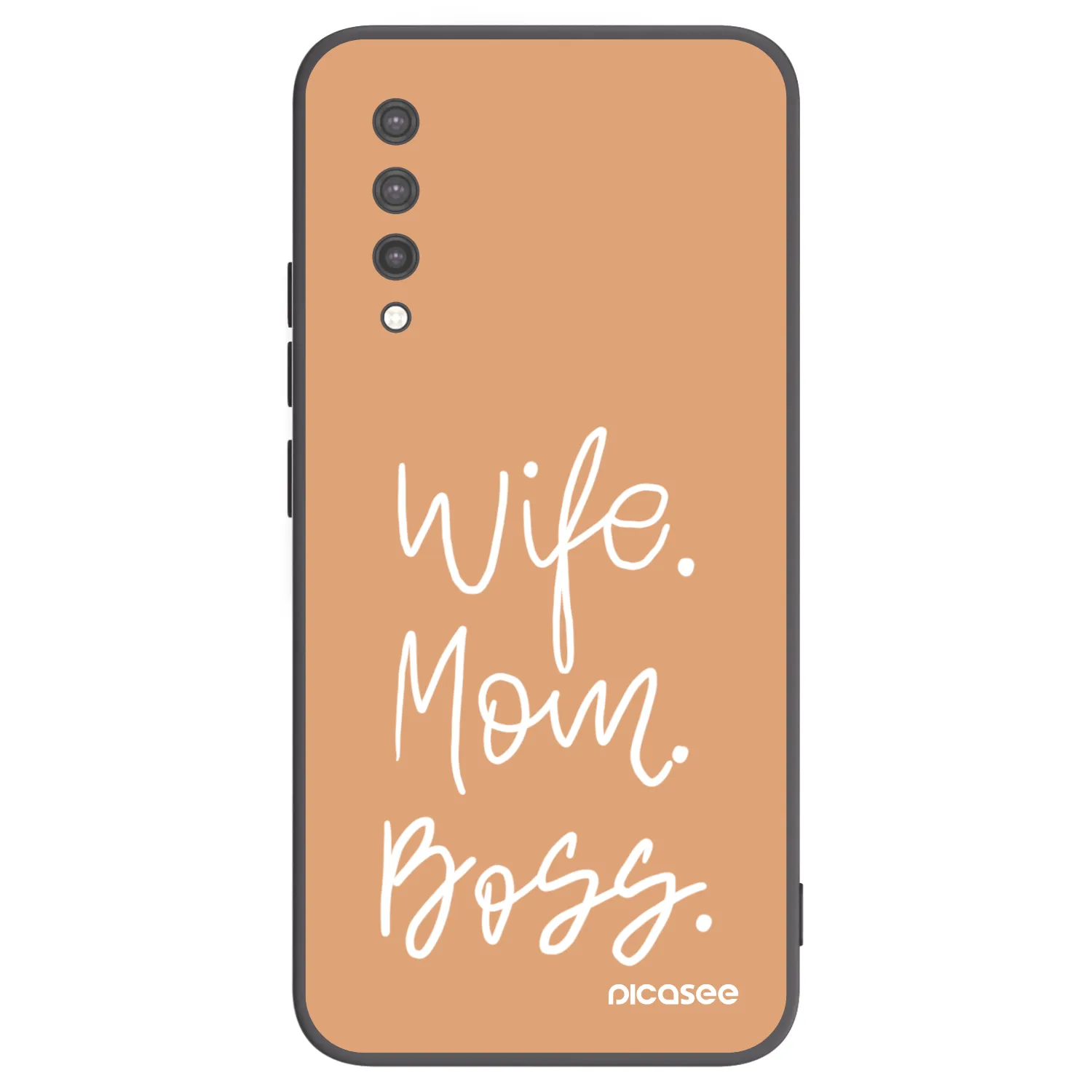 Picasee silikonowe czarne etui na Xiaomi Mi 9 Lite - Boss Mama