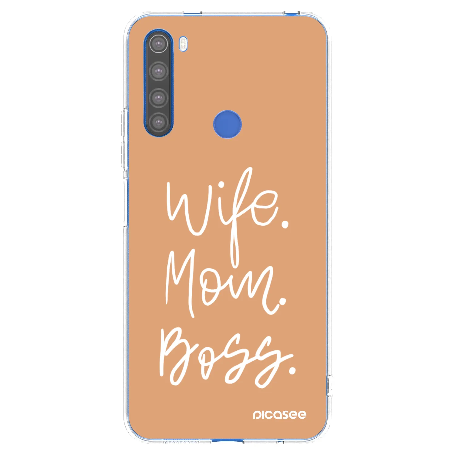 Picasee silikonowe przeźroczyste etui na Xiaomi Redmi Note 8T - Boss Mama