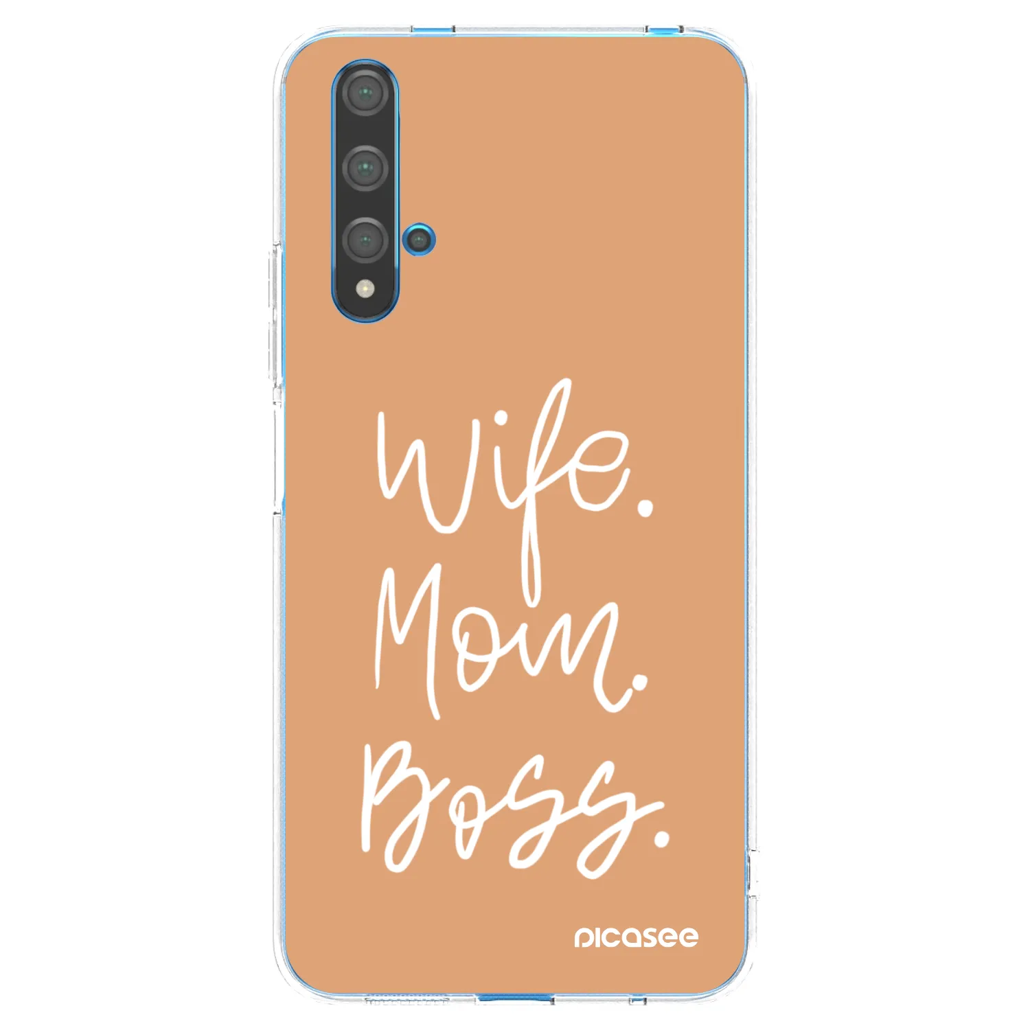 Picasee silikonowe przeźroczyste etui na Huawei Nova 5T - Boss Mama
