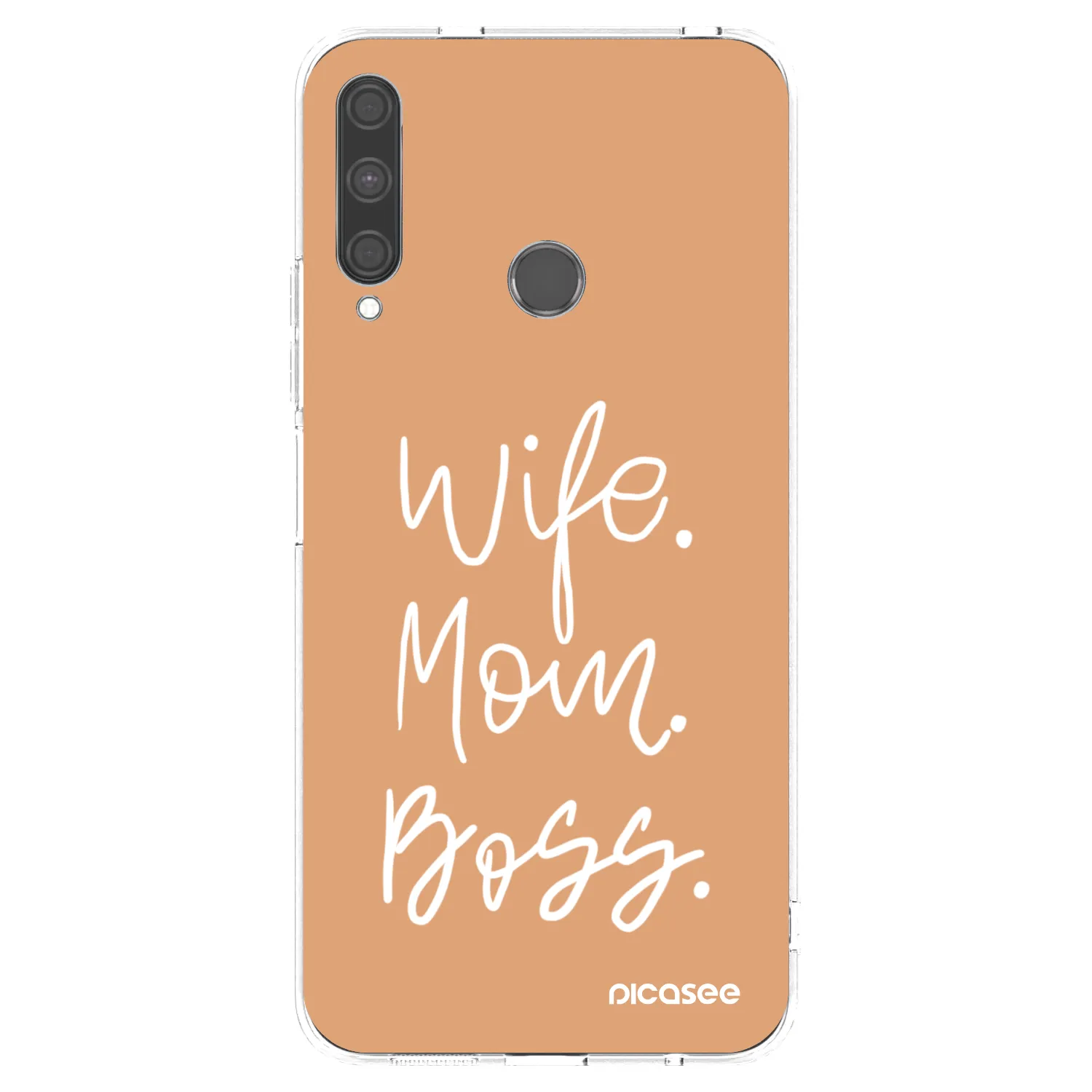 Picasee silikonowe przeźroczyste etui na Huawei P40 Lite E - Boss Mama