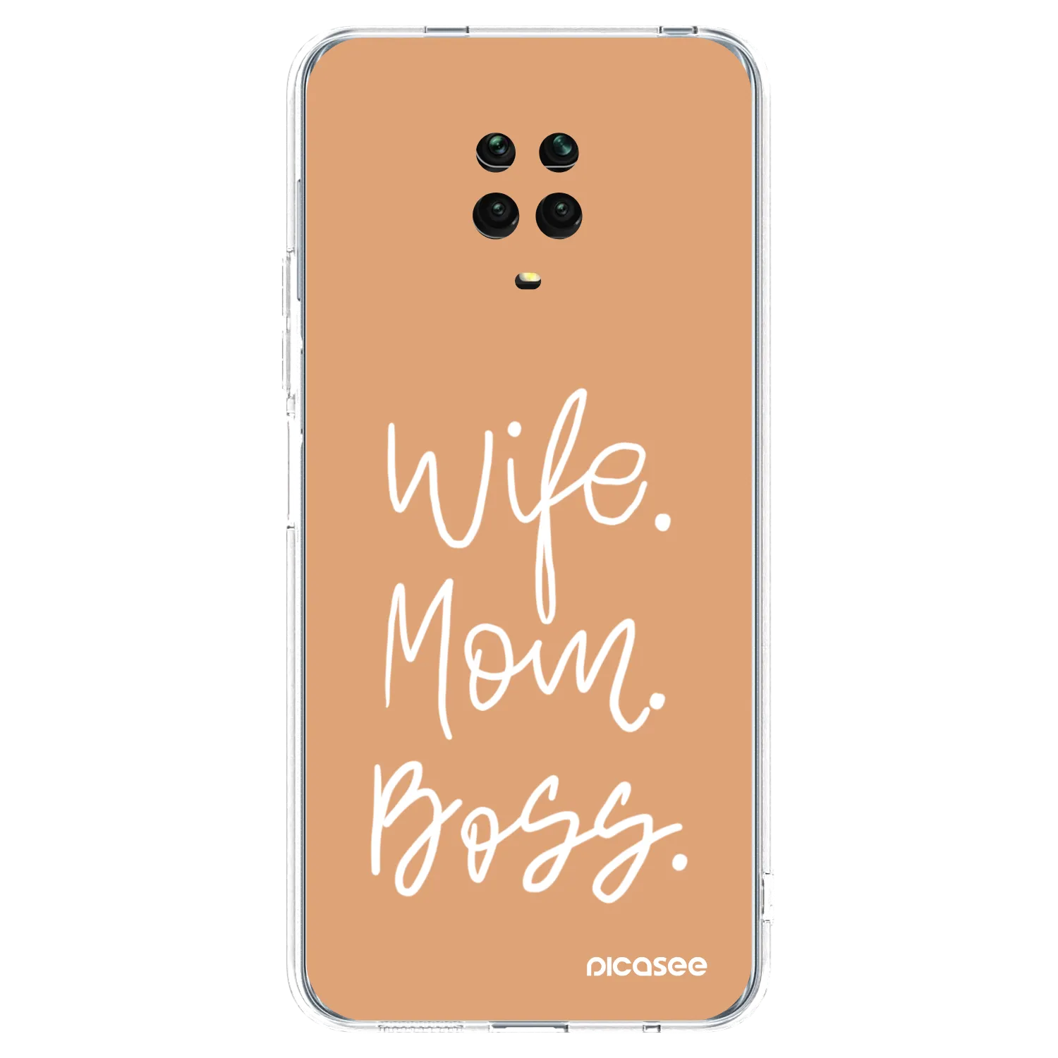 Picasee silikonowe przeźroczyste etui na Xiaomi Redmi Note 9 Pro - Boss Mama