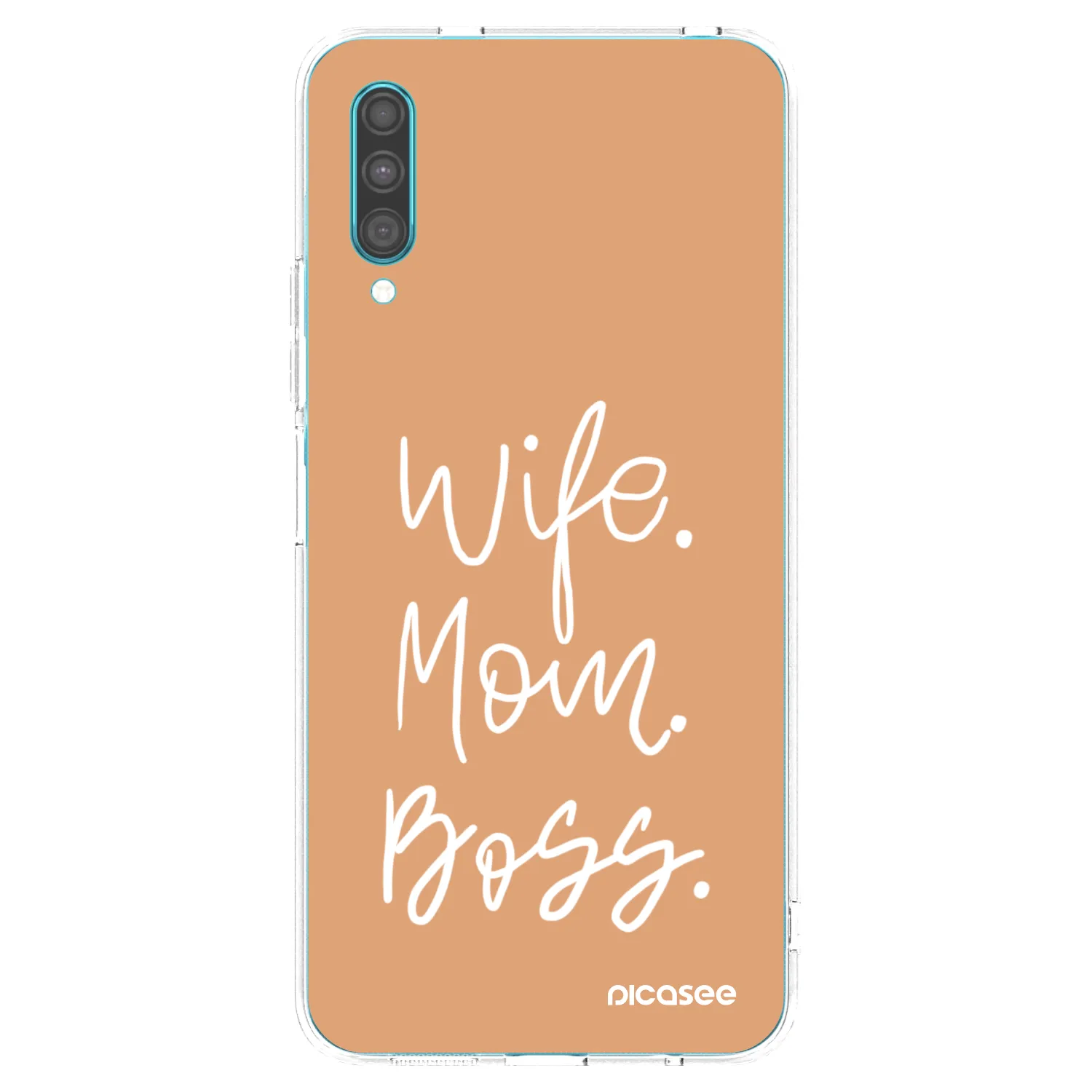 Picasee silikonowe przeźroczyste etui na Samsung Galaxy A30s A307F - Boss Mama
