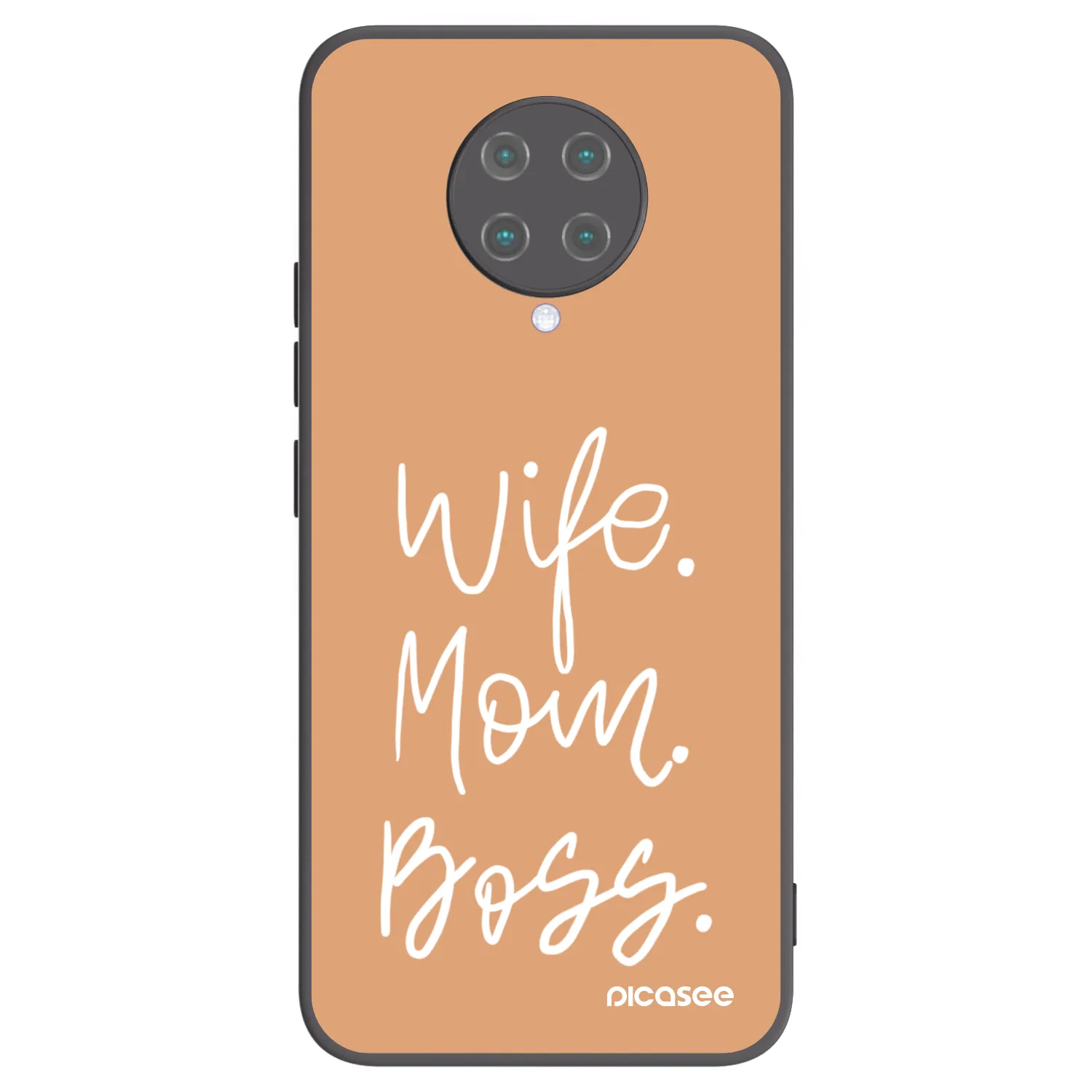 Picasee silikonowe czarne etui na Xiaomi Poco F2 Pro - Boss Mama