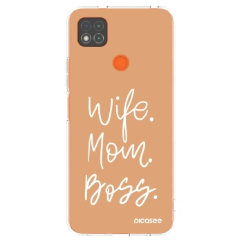 Picasee silikonowe przeźroczyste etui na Xiaomi Redmi 9C - Boss Mama