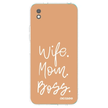 Picasee silikonowe czarne etui na Xiaomi Redmi 9A - Boss Mama