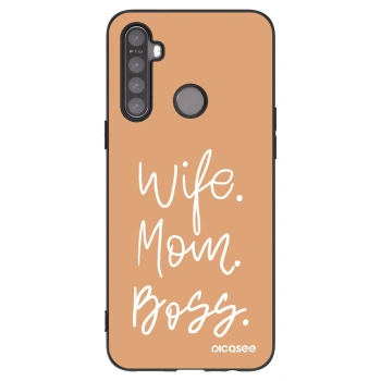 Picasee silikonowe czarne etui na Realme 6i - Boss Mama