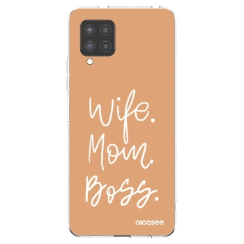 Picasee silikonowe przeźroczyste etui na Samsung Galaxy A42 A426B - Boss Mama