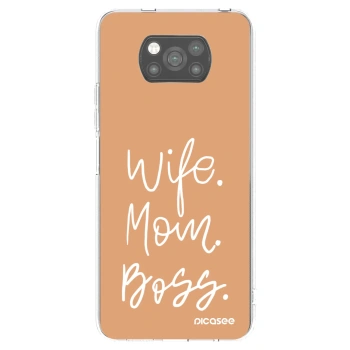 Picasee silikonowe czarne etui na Xiaomi Poco X3 Pro - Boss Mama
