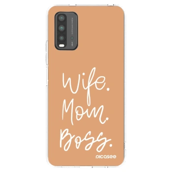 Picasee silikonowe czarne etui na Xiaomi Redmi 9T - Boss Mama