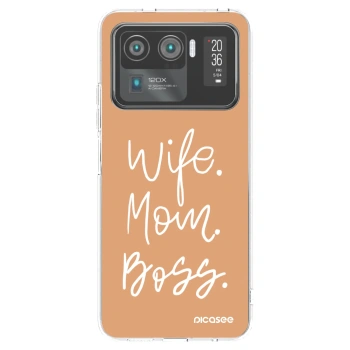 Picasee silikonowe przeźroczyste etui na Xiaomi Mi 11 Ultra - Boss Mama